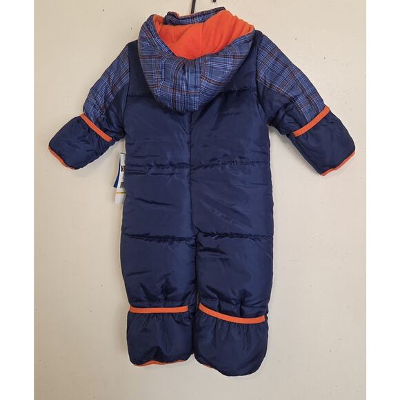 Baby Xtreme Blue Snowsuit 12 Months One Piece Snowmobile Suit Fleece Inner New - Picture 5 of 16